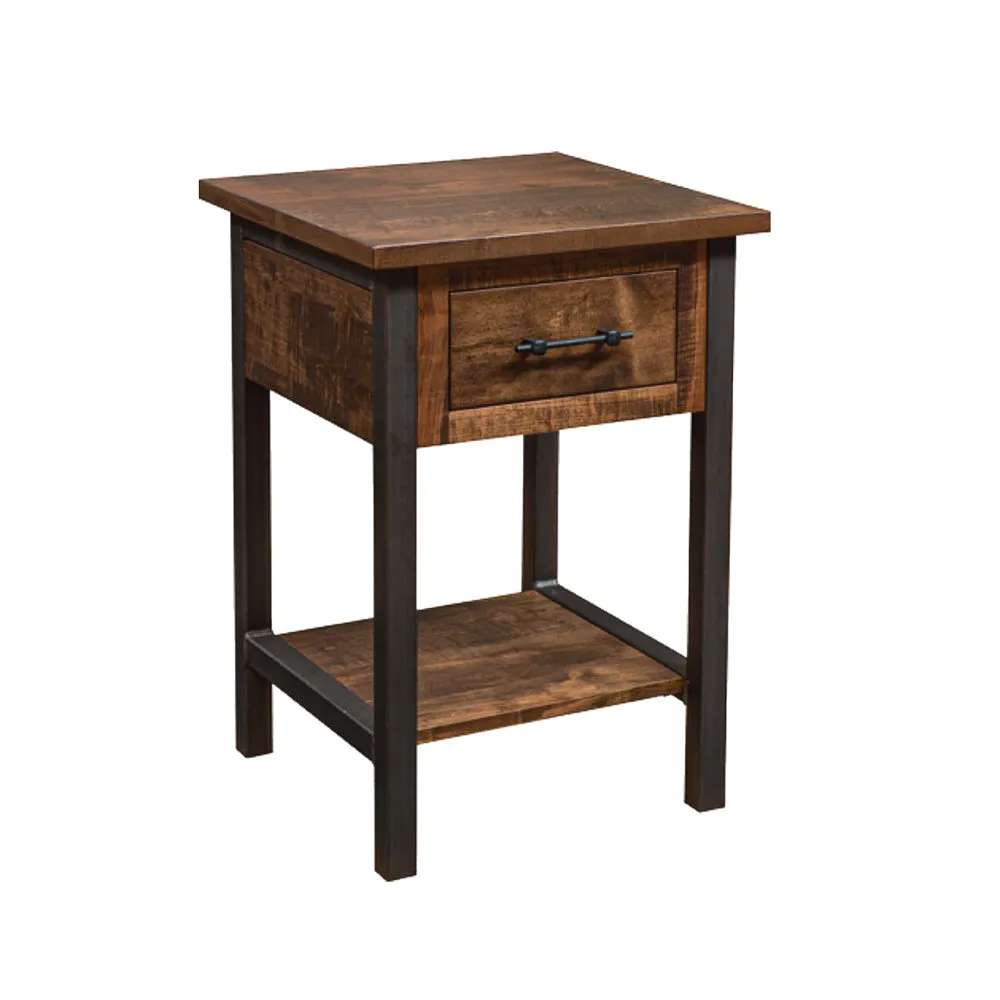 Silverton Rustic Metal Nightstand
