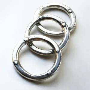 Single Rivet Stacking Ring Silver