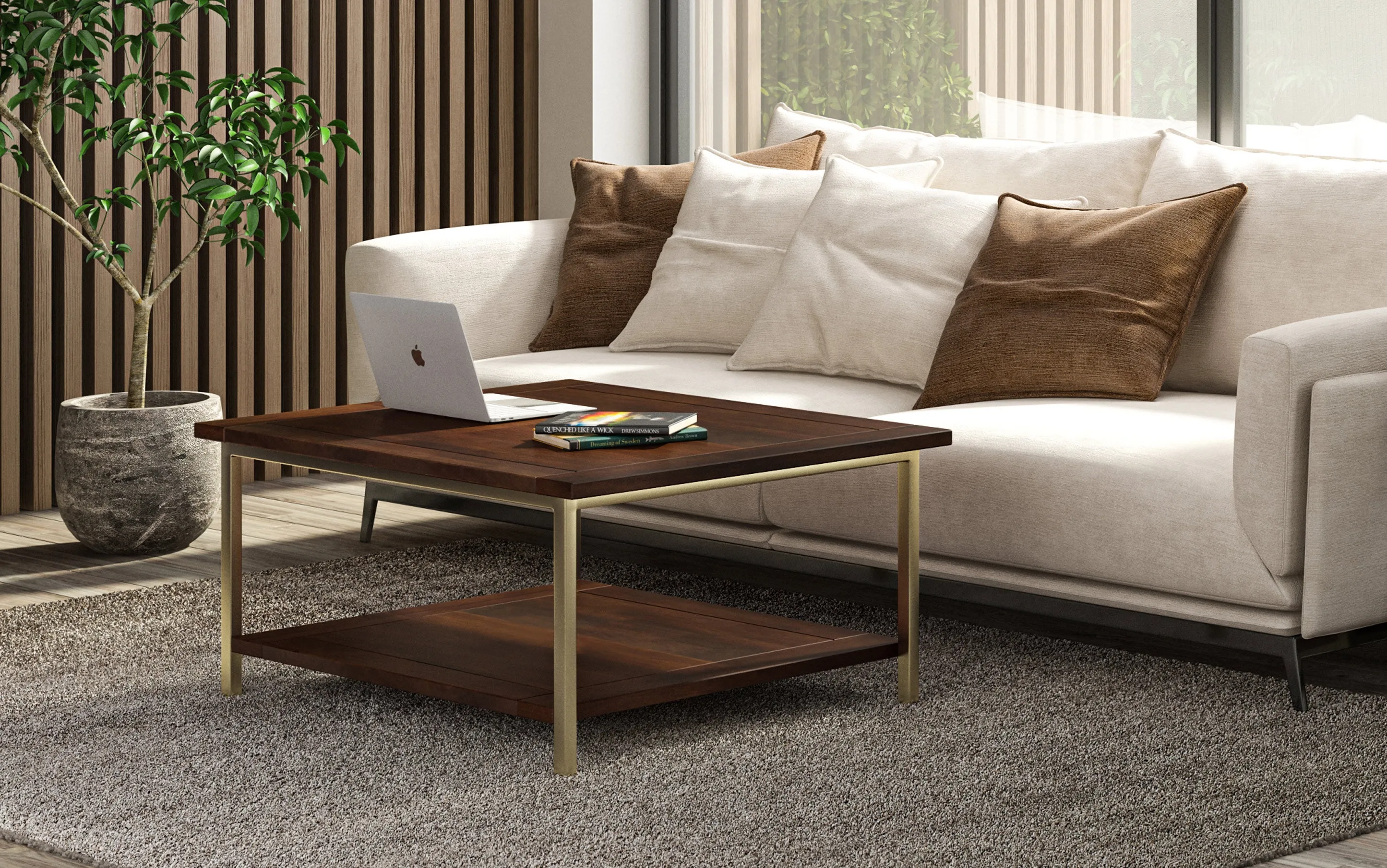Skyler Square Coffee Table in Mango