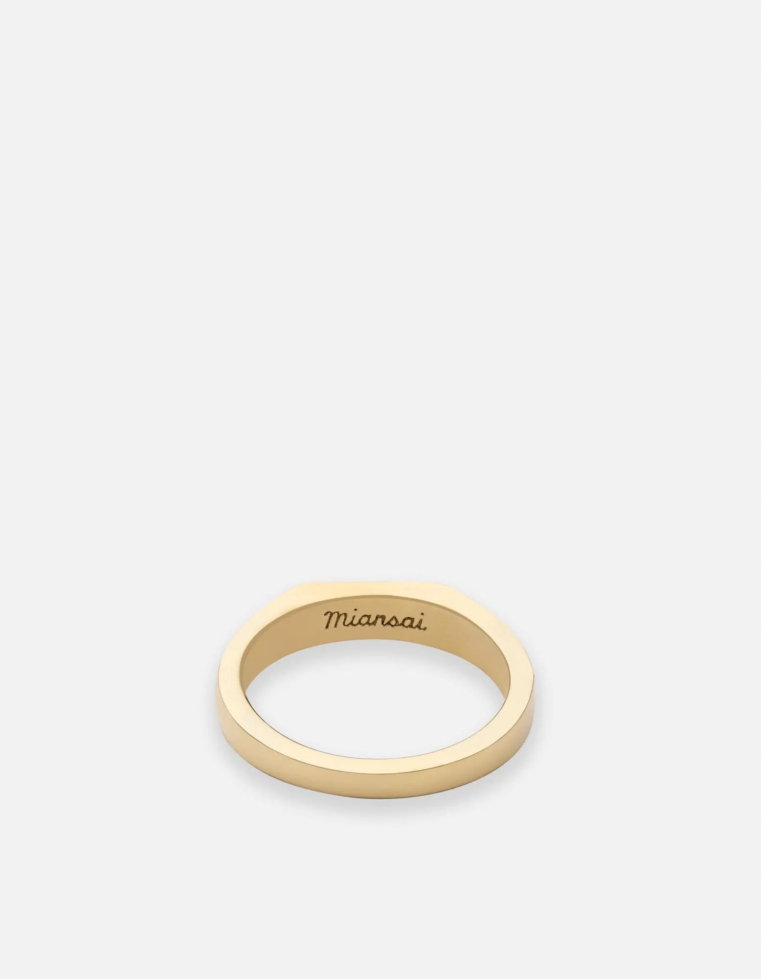 Slim Geo Diamond Ring, Gold Vermeil