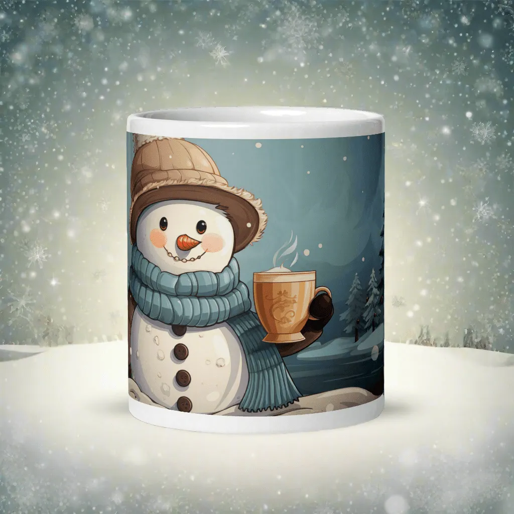 Snowman With Some Hot Chocolate Mug