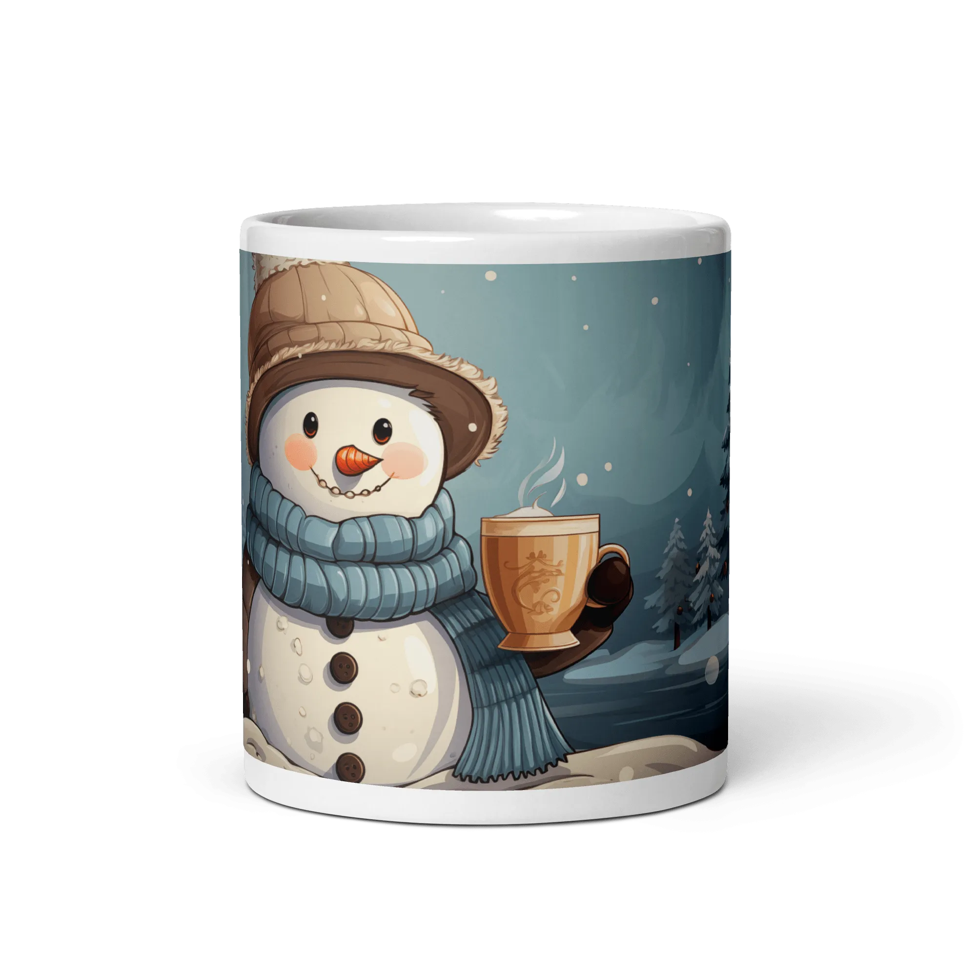 Snowman With Some Hot Chocolate Mug