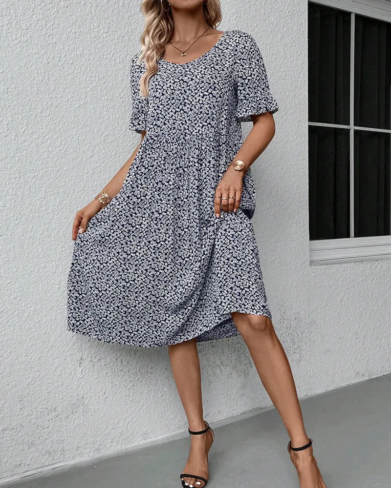 Sofia | Elegant Floral Midi Dress