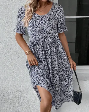 Sofia | Elegant Floral Midi Dress