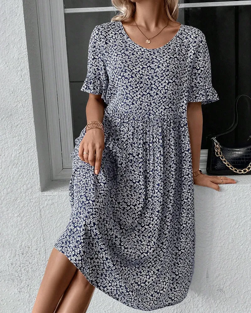 Sofia | Elegant Floral Midi Dress