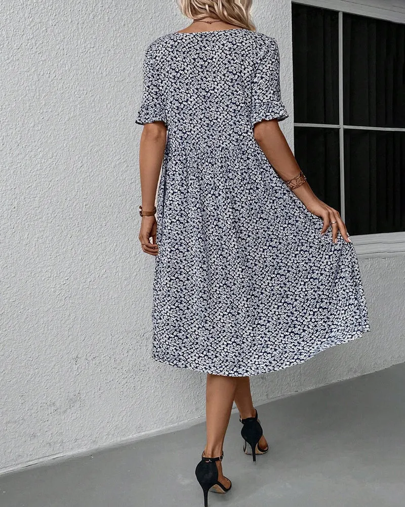 Sofia | Elegant Floral Midi Dress