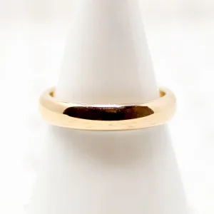Softly Curved Art Deco Era Gold Wedding Band