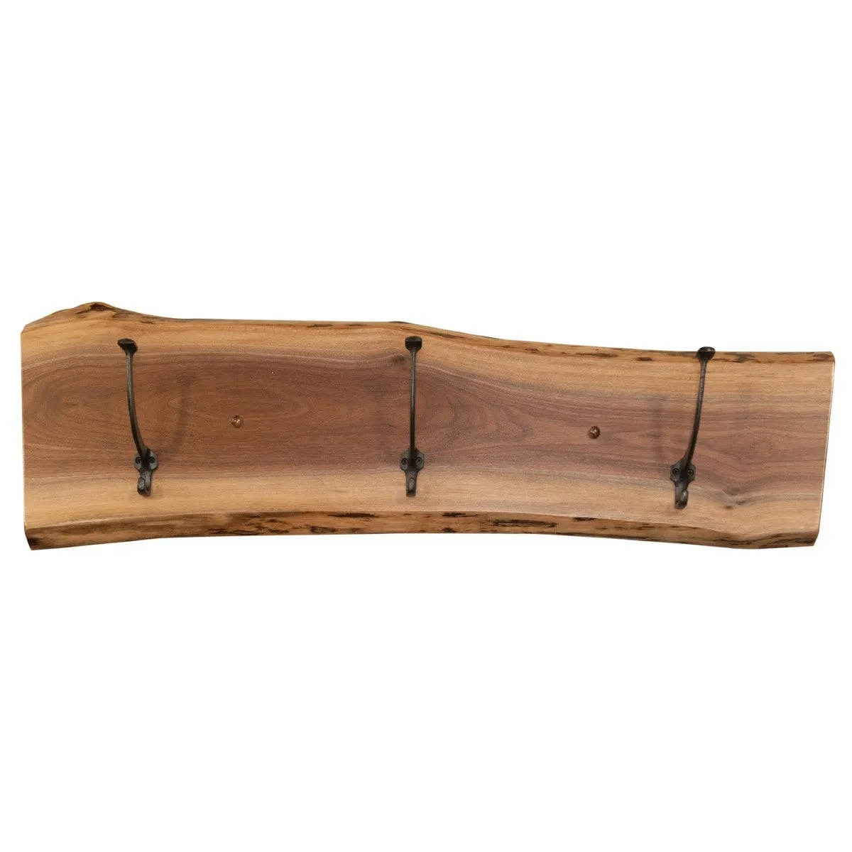 Solid Walnut Live Edge Coat Rack