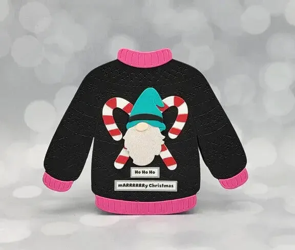 Spellbinders Stitched Christmas Sweater Etched Die Set