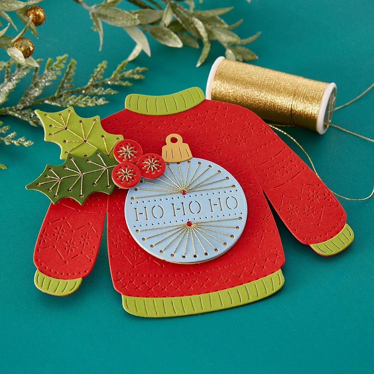 Spellbinders Stitched Christmas Sweater Etched Die Set