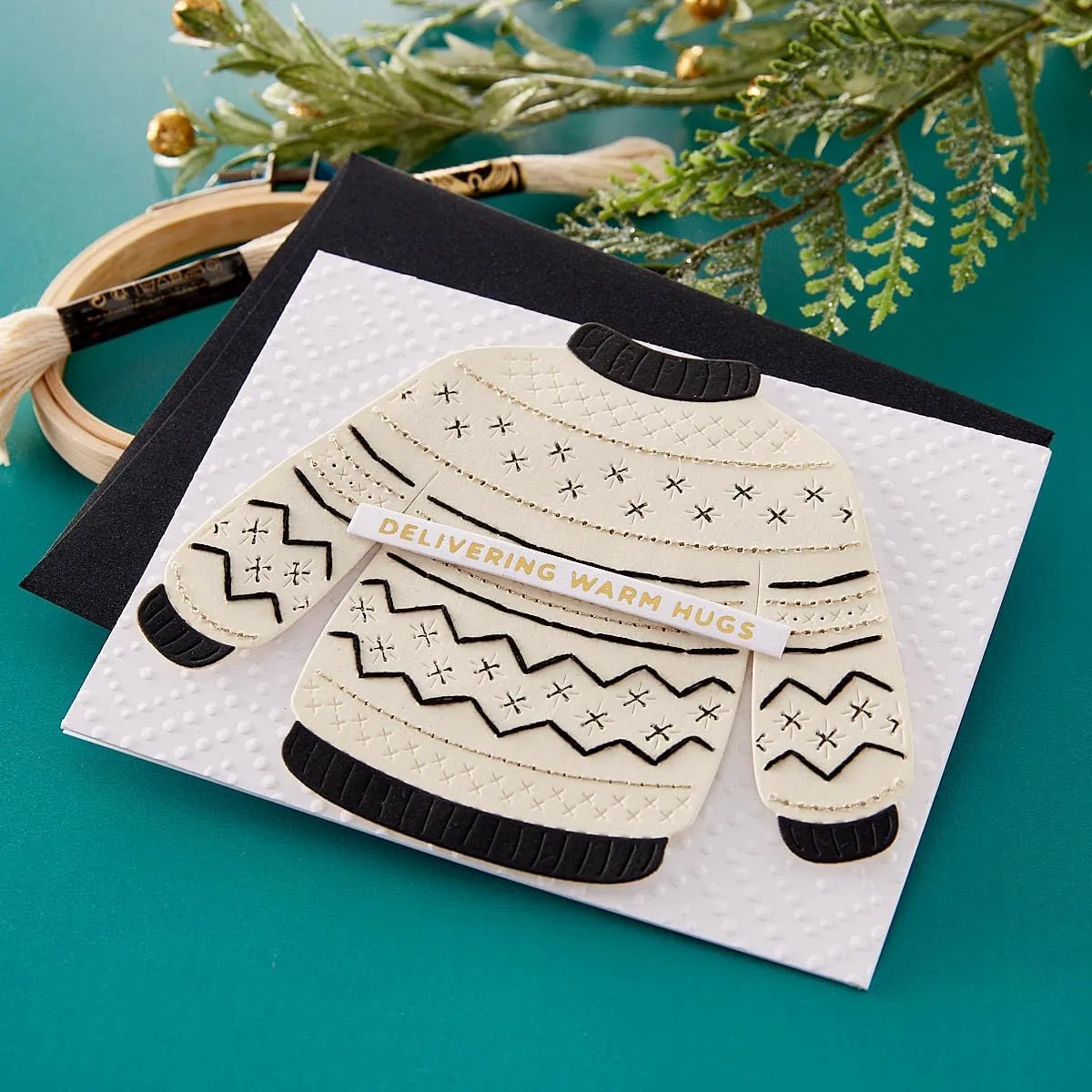Spellbinders Stitched Christmas Sweater Etched Die Set