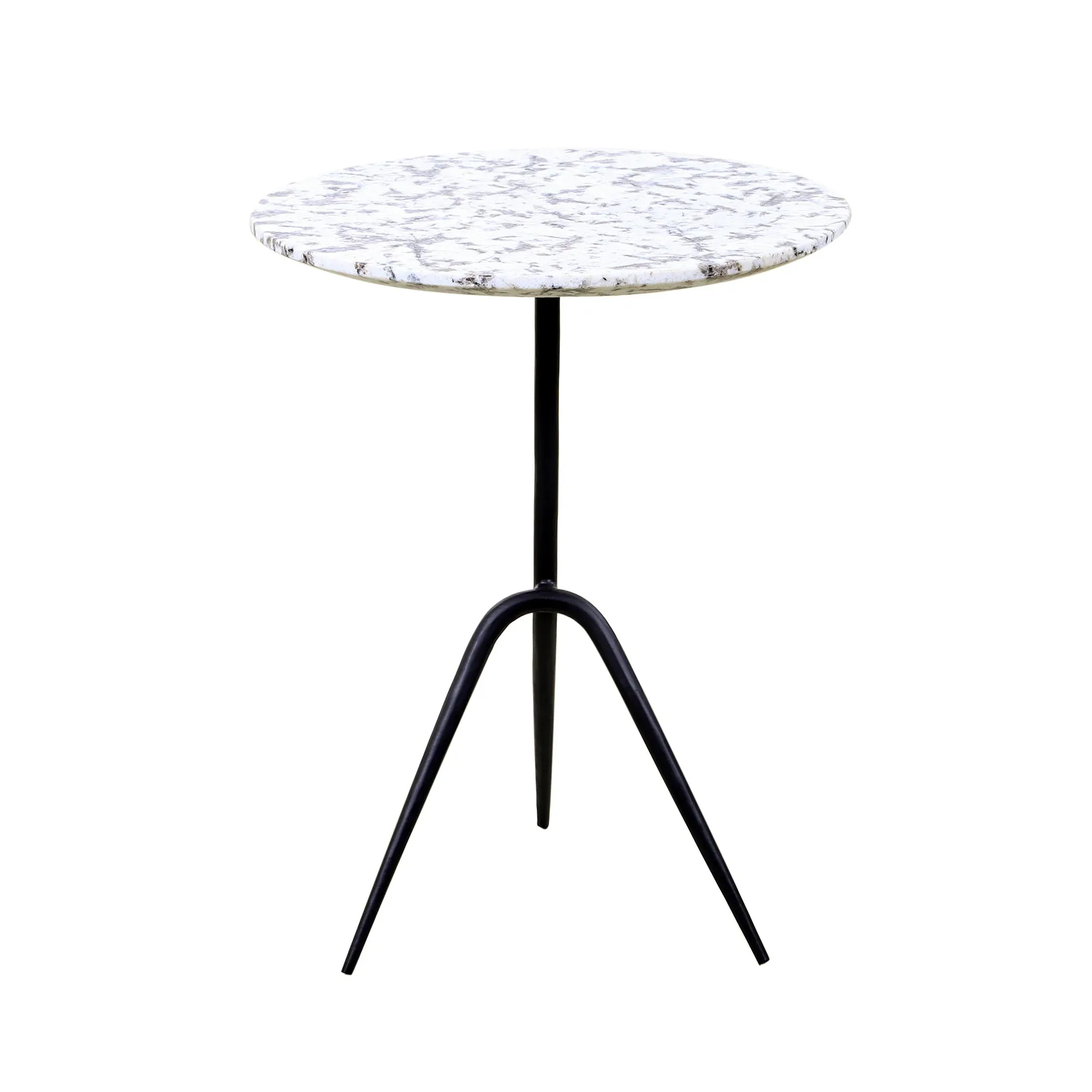 Sperre 18" Accent Table with Alaska White Marble Top