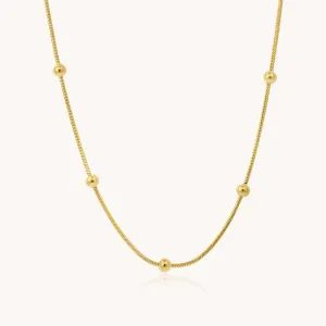 Sphere Necklace, Gold