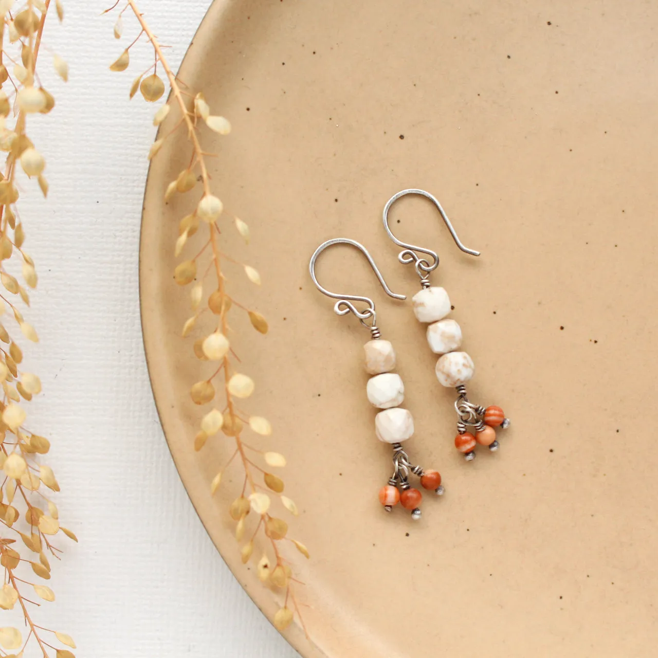 Stacked Desert Dangle Earrings