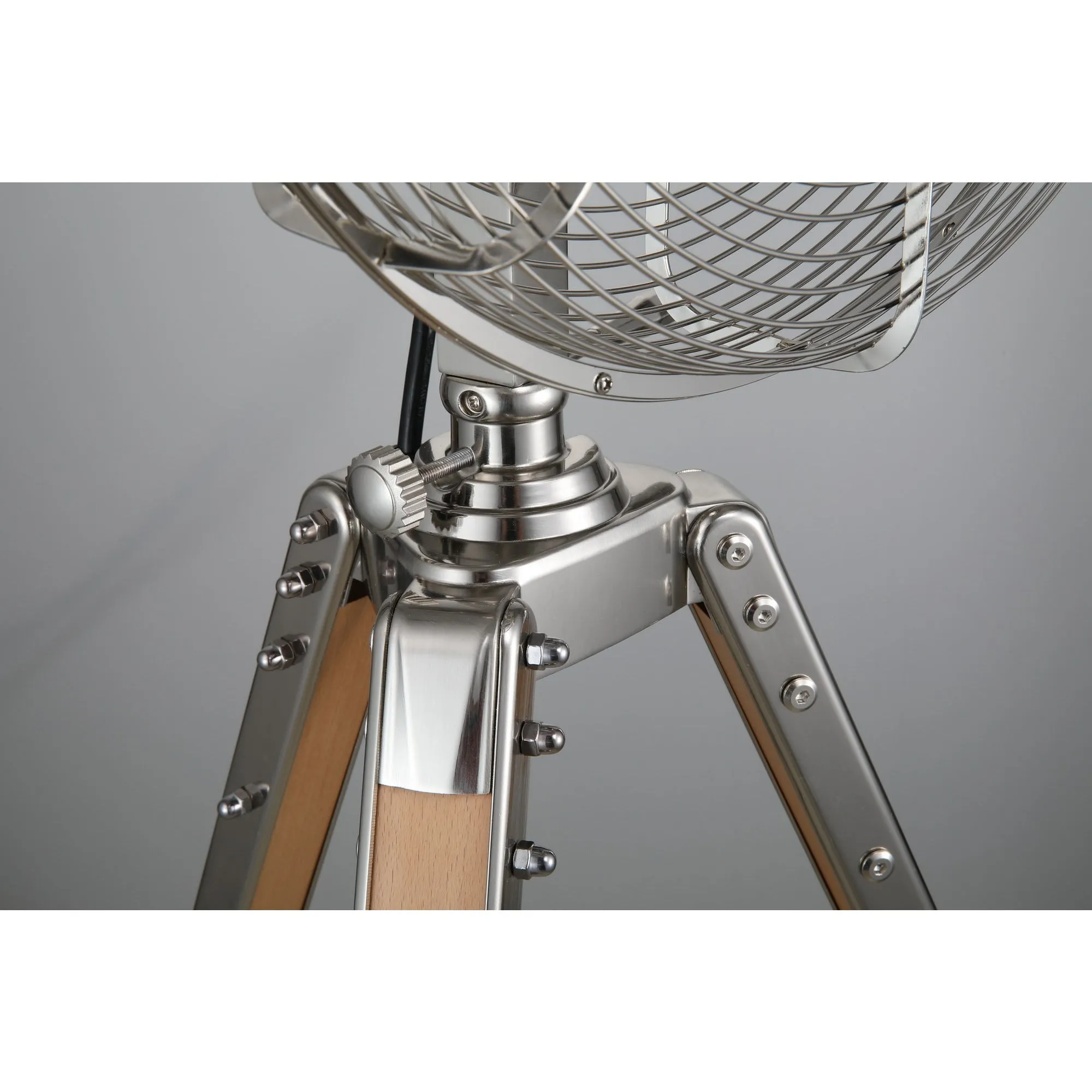Star Tripod 16" Oscillating Stand Fan Satin Nickel