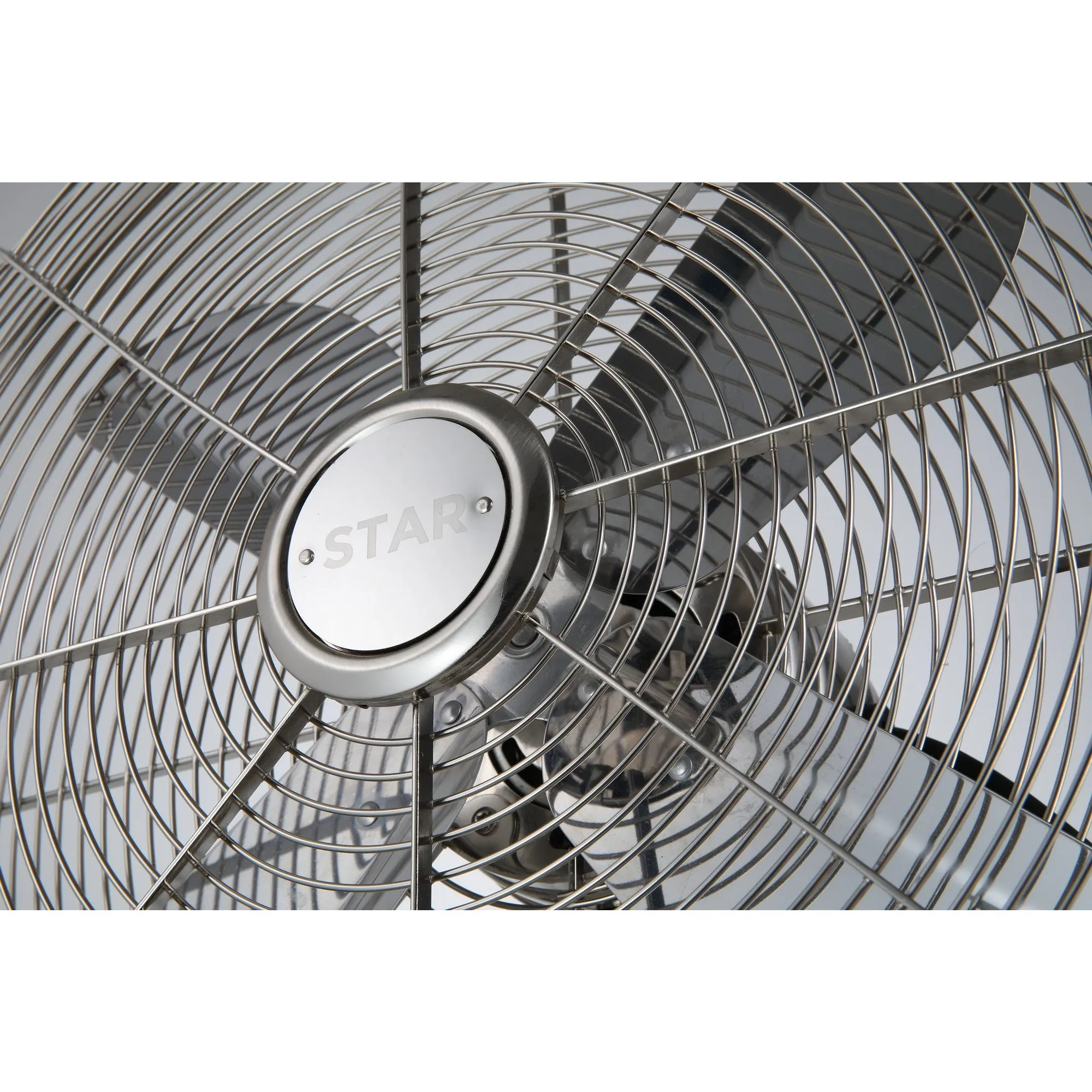 Star Tripod 16" Oscillating Stand Fan Satin Nickel