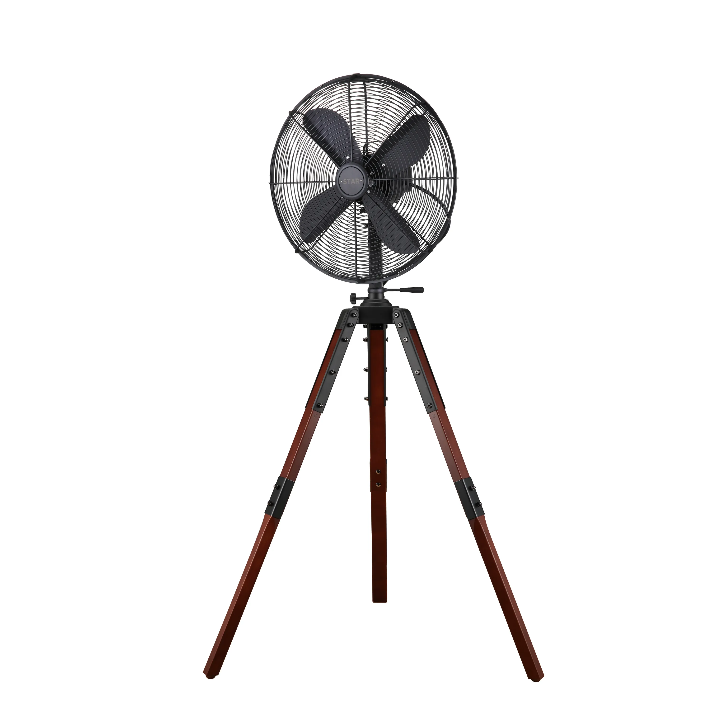 Star Tripod 16" Oscillating Stand Fan Satin Nickel