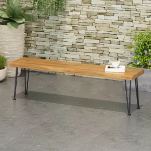 Streamdale ZION INDUSTRIAL WOOD AND METAL RECTANGULAR BENCH