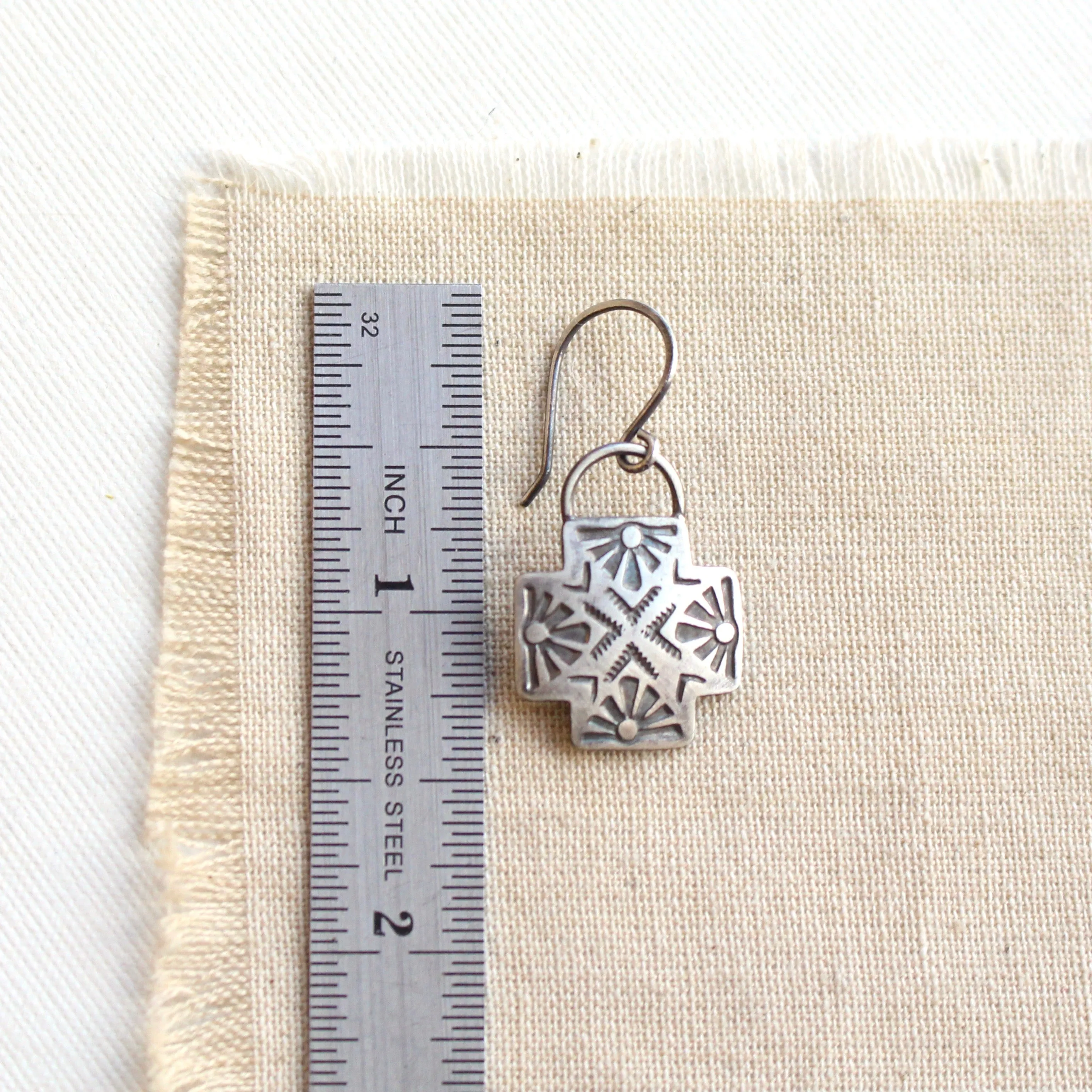 Sun Cross Earrings