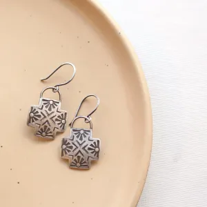 Sun Cross Earrings