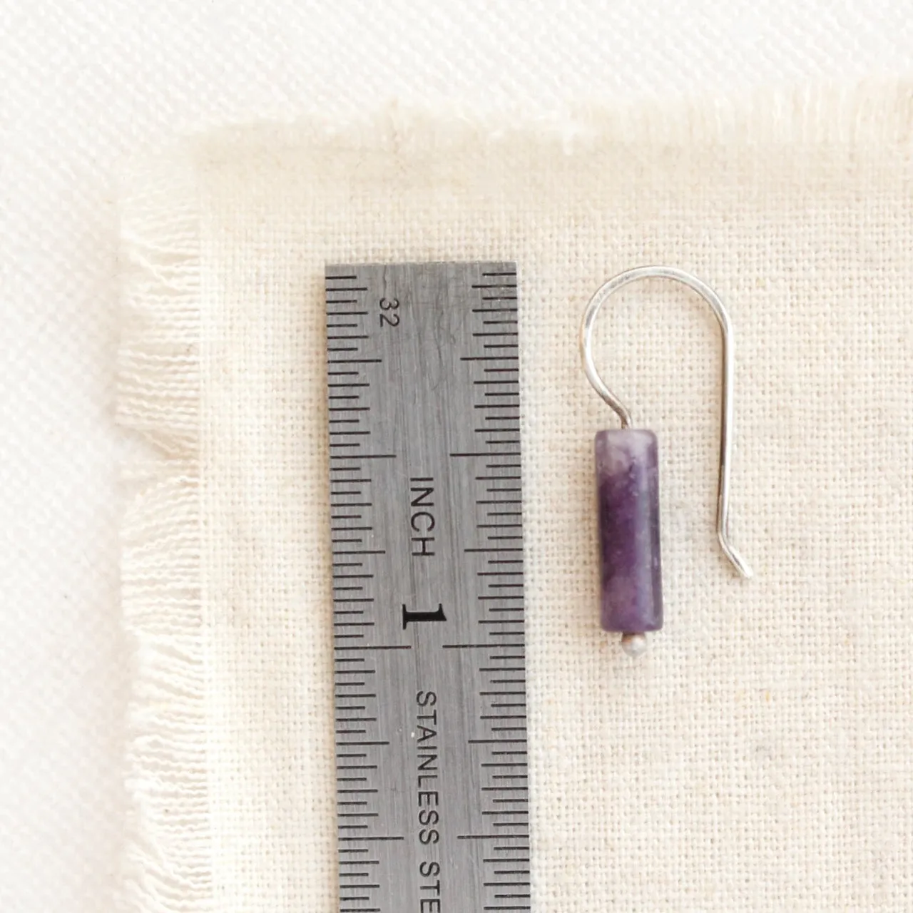 Sydney Lepidolite Lobe Hugger Earrings
