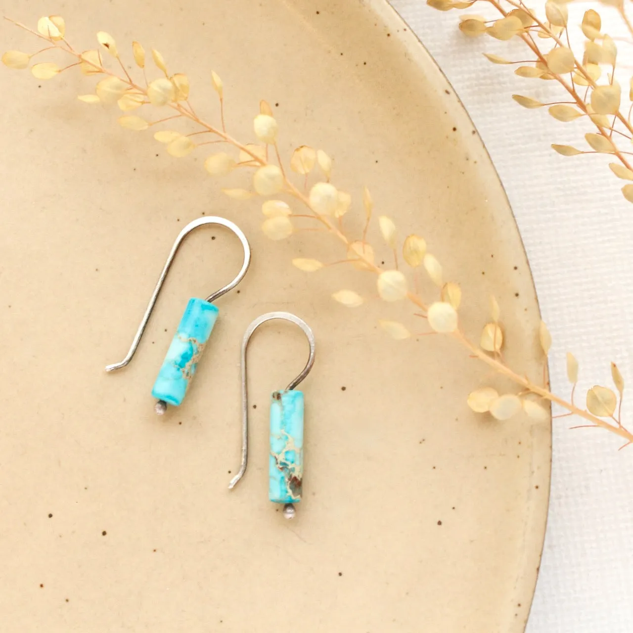 Sydney Sea Sediment Jasper Lobe Hugger Earrings