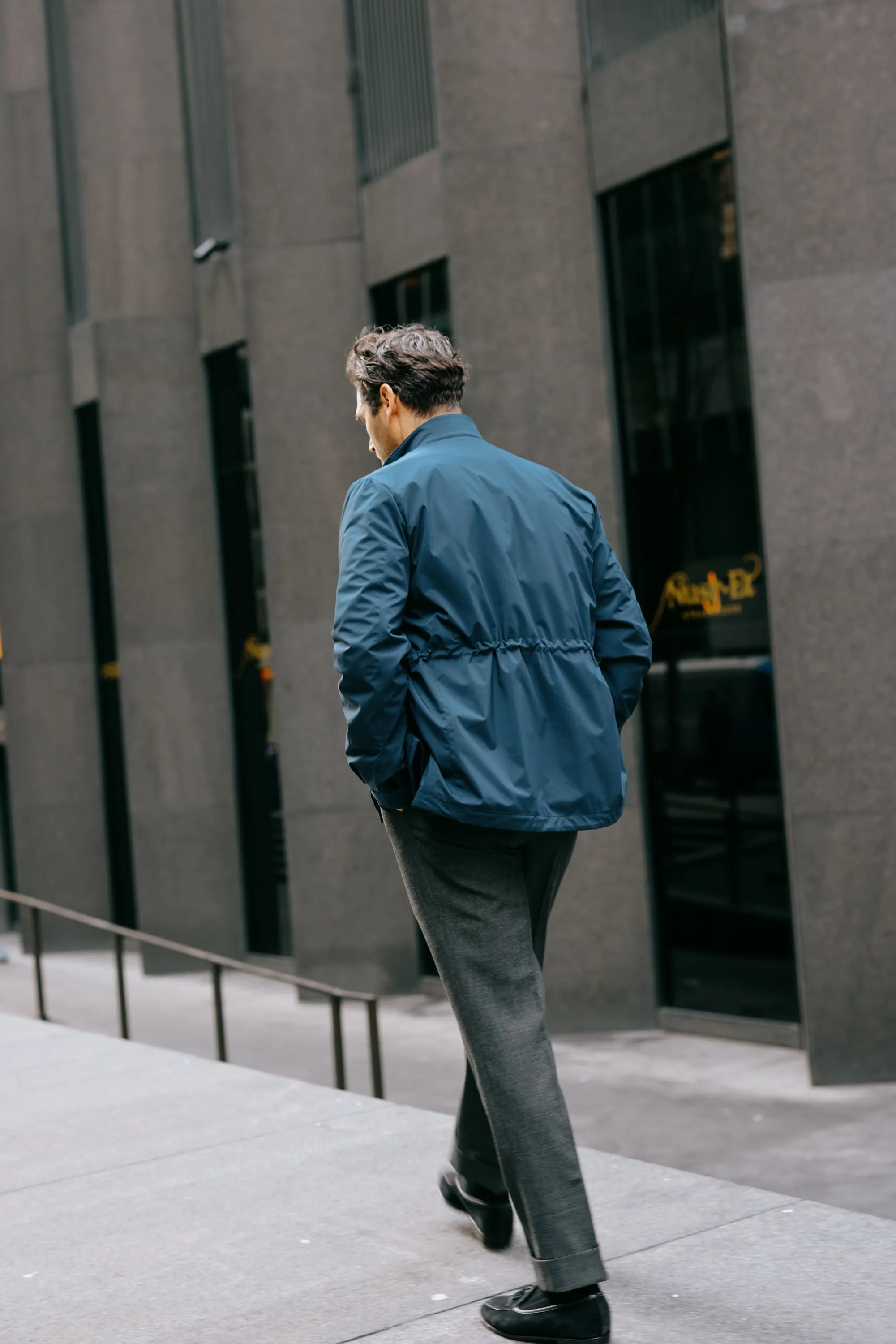 Technical Field Jacket in Navy Blue