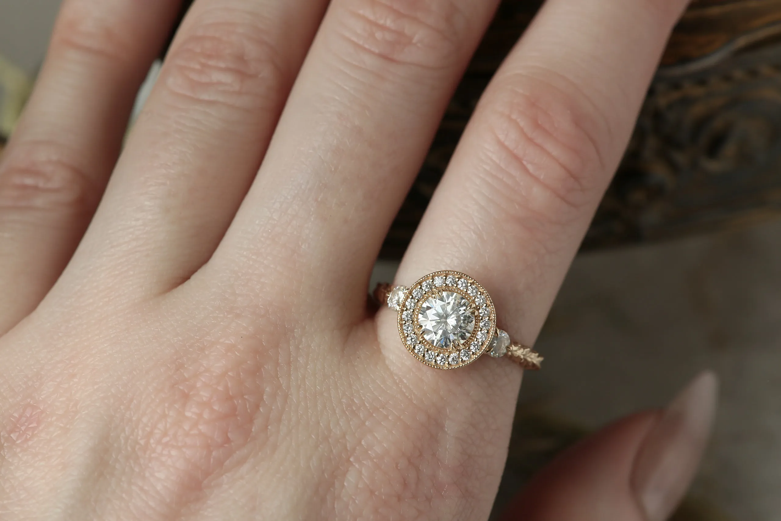 The Camelot Heirloom Setting - Diamond Halo Engagement Ring Setting