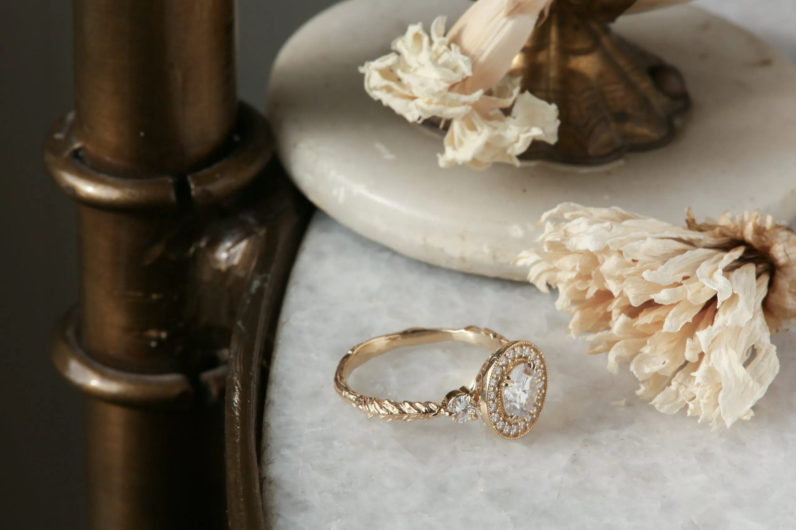 The Camelot Heirloom Setting - Diamond Halo Engagement Ring Setting