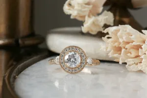 The Camelot Heirloom Setting - Diamond Halo Engagement Ring Setting