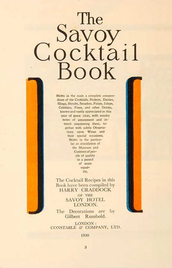 The Savoy Cocktail Book.