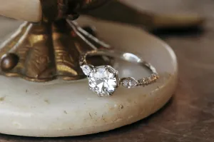 The Solstice Heirloom Setting - Three Stone Engagement Ring Setting
