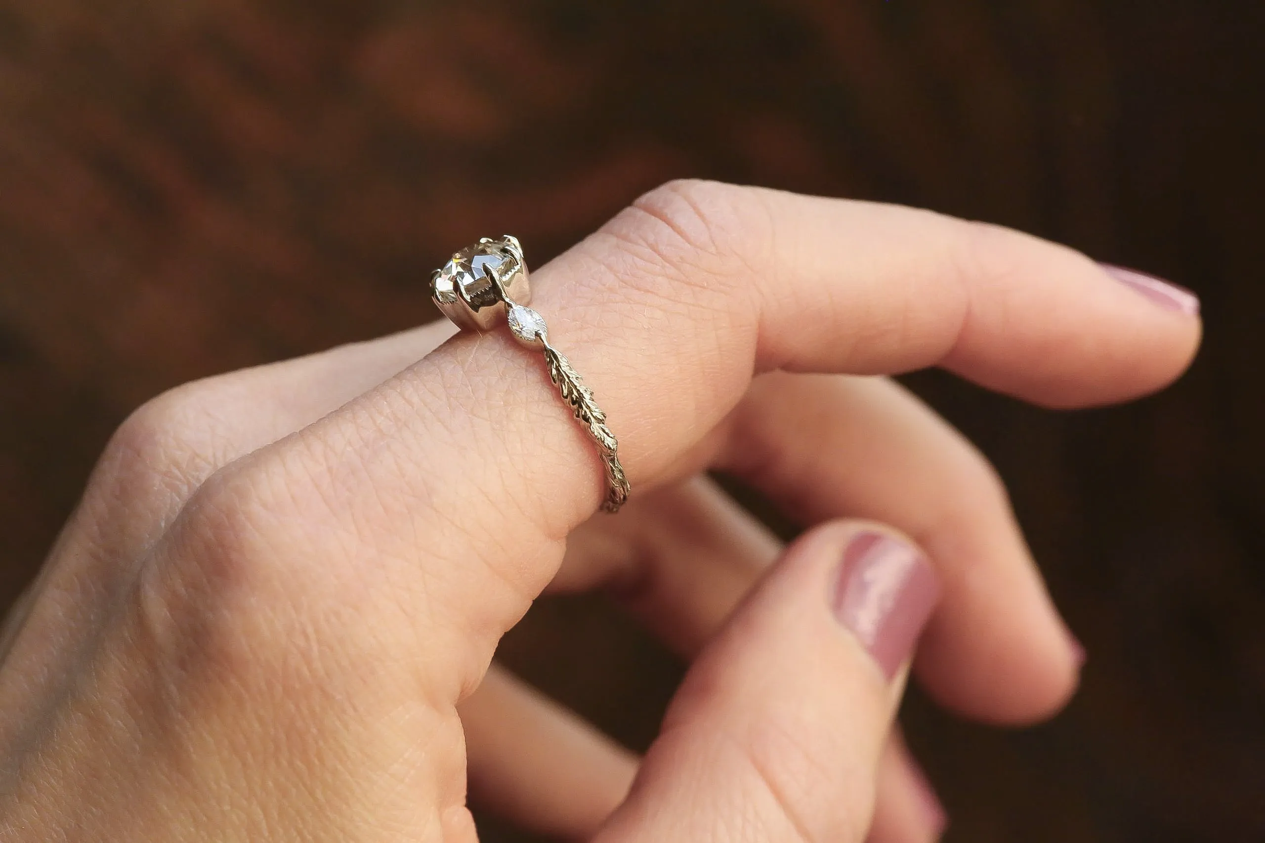 The Solstice Heirloom Setting - Three Stone Engagement Ring Setting