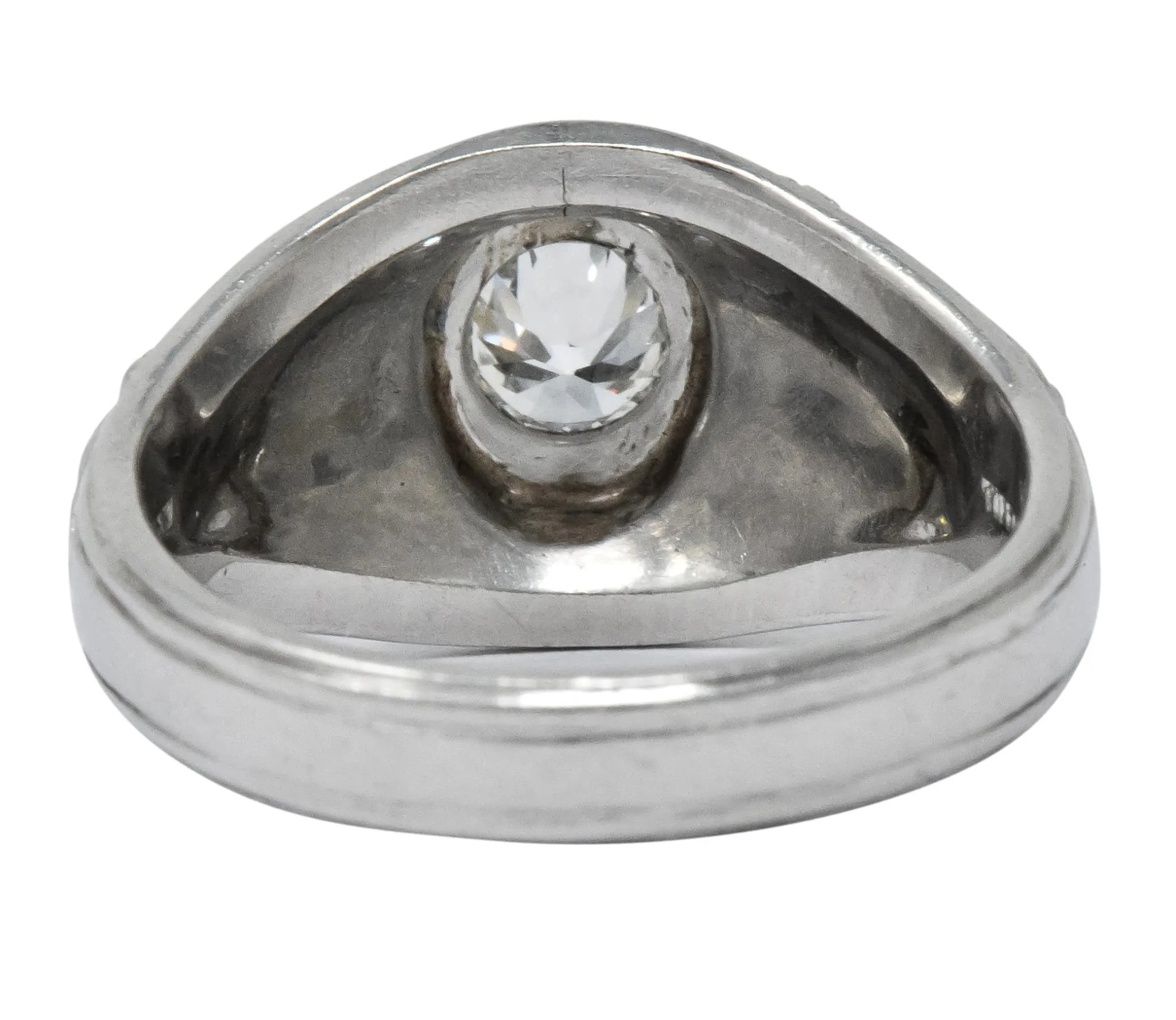 Tiffany & Co. 1925 Diamond Platinum West Point Unisex Class Ring