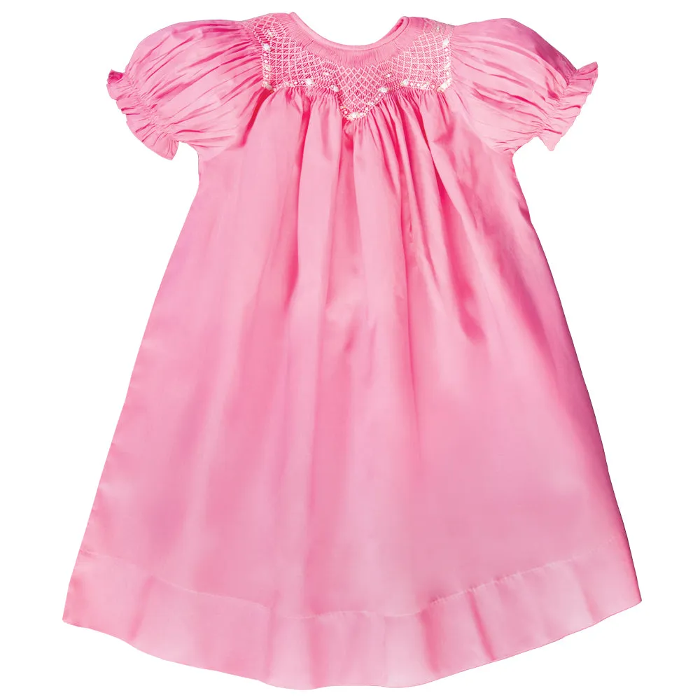 Tiffany Medium Pink English Smocked Bishop