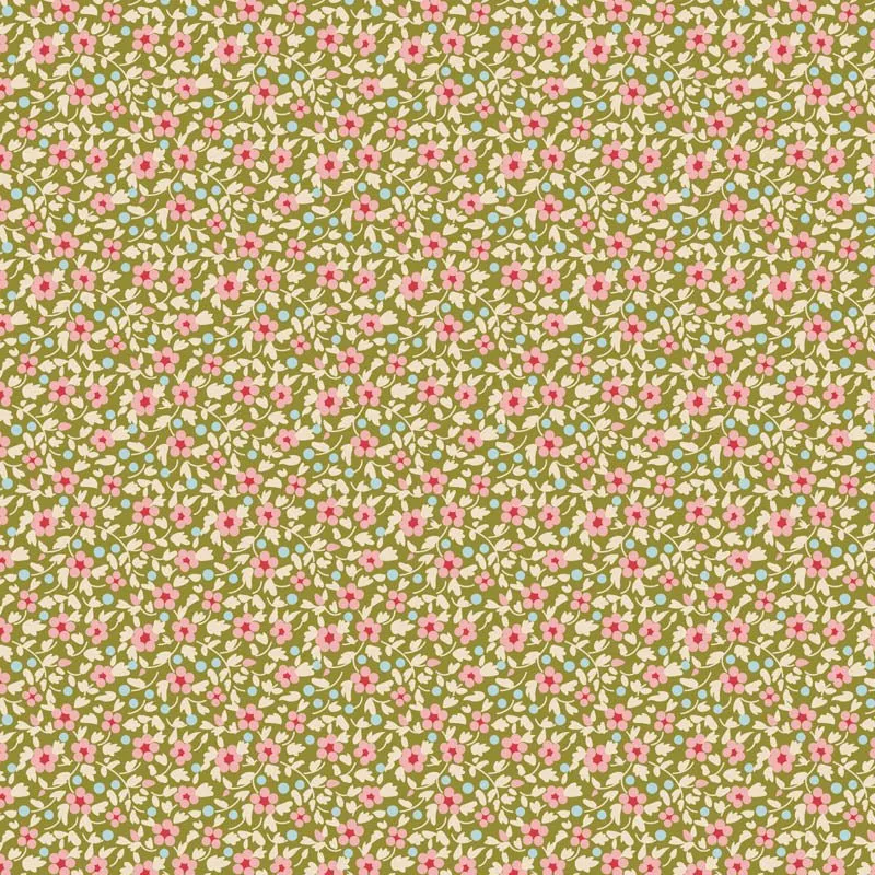 Tilda Creating Memories Fabric | Brie | Green