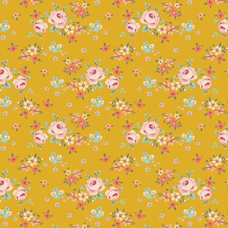 Tilda Creating Memories Fabric | Gracie | Yellow