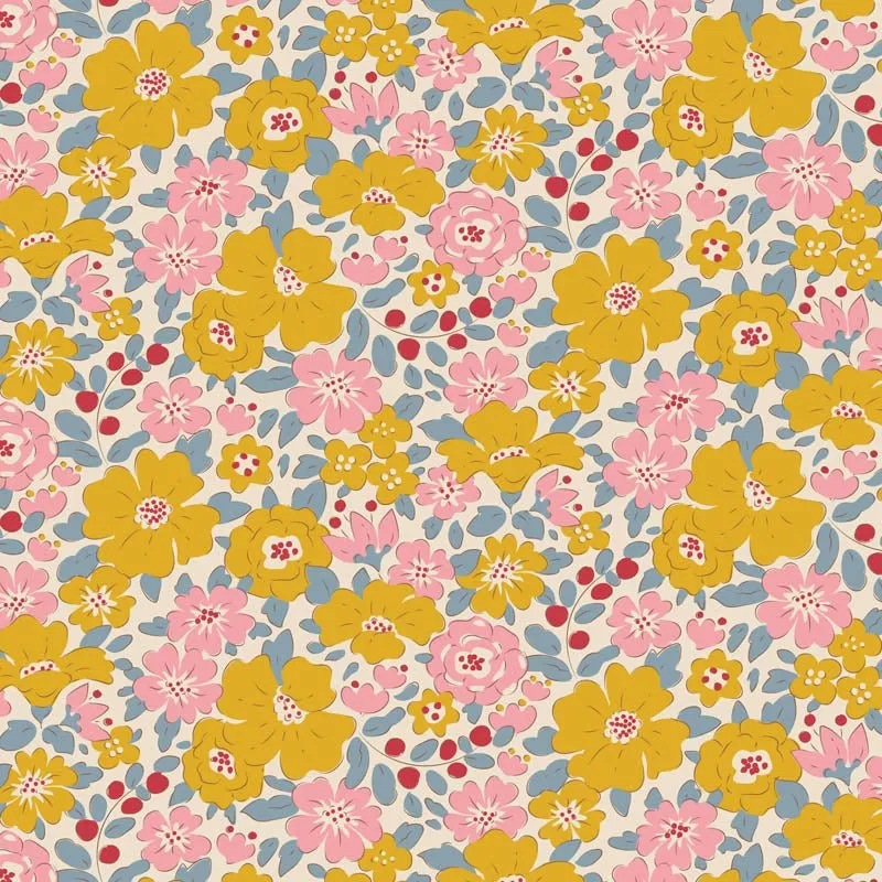 Tilda Creating Memories Fabric | Harper | Yellow