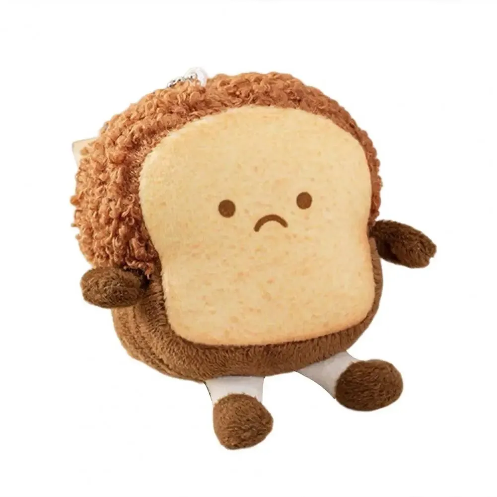 Toast Bread Plush Pendant and Brooch Badge