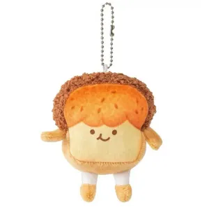 Toast Bread Plush Pendant and Brooch Badge