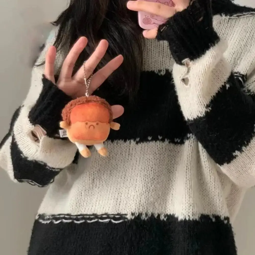 Toast Bread Plush Pendant and Brooch Badge