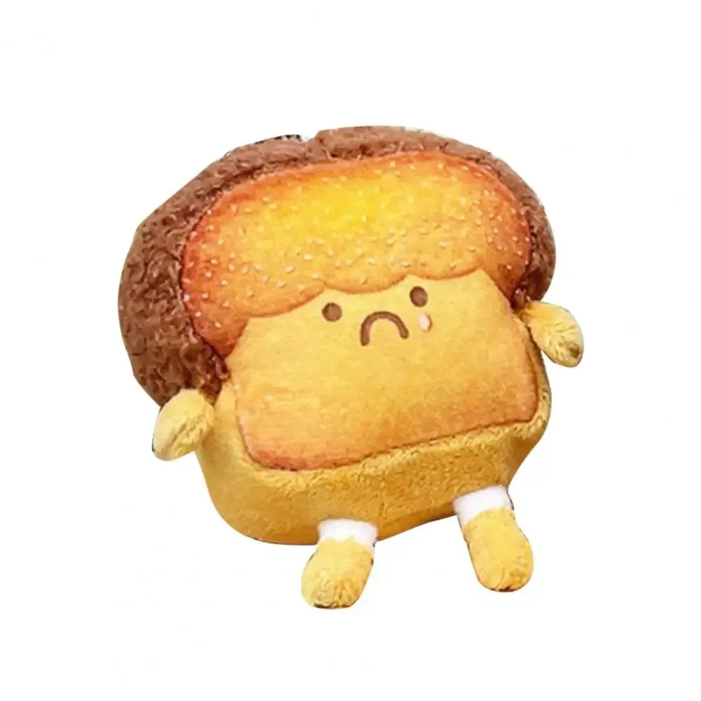 Toast Bread Plush Pendant and Brooch Badge