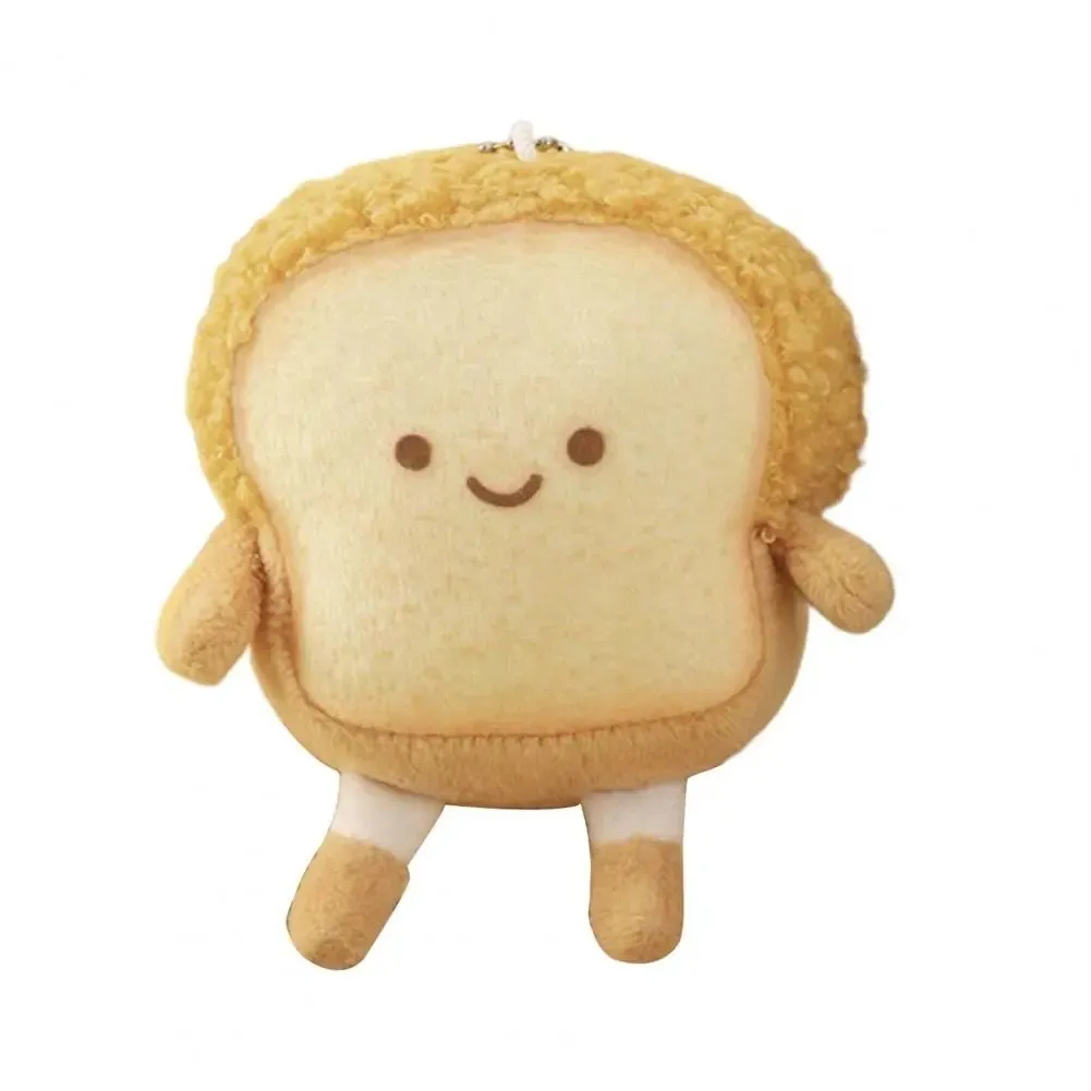 Toast Bread Plush Pendant and Brooch Badge