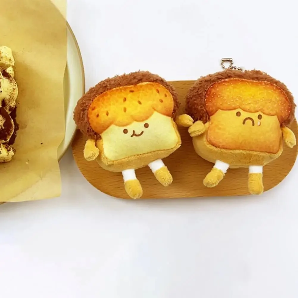 Toast Bread Plush Pendant and Brooch Badge