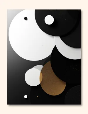 Tranquil Gold and Circle Harmony Wall Art Poster