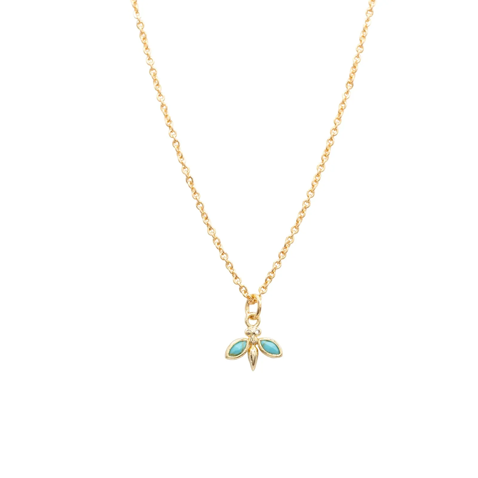Turquoise Dragonfly Pendant Charm Necklace Gift Giving