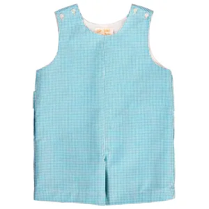 Turquoise Seersucker Romper