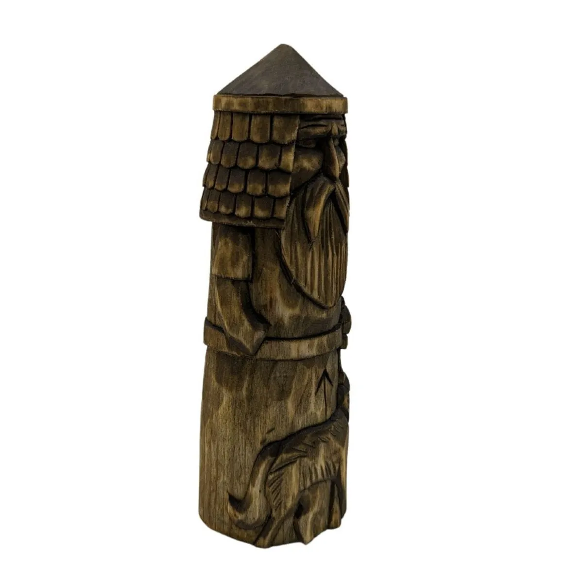 Tyr God wood carved figurine