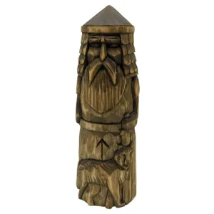 Tyr God wood carved figurine