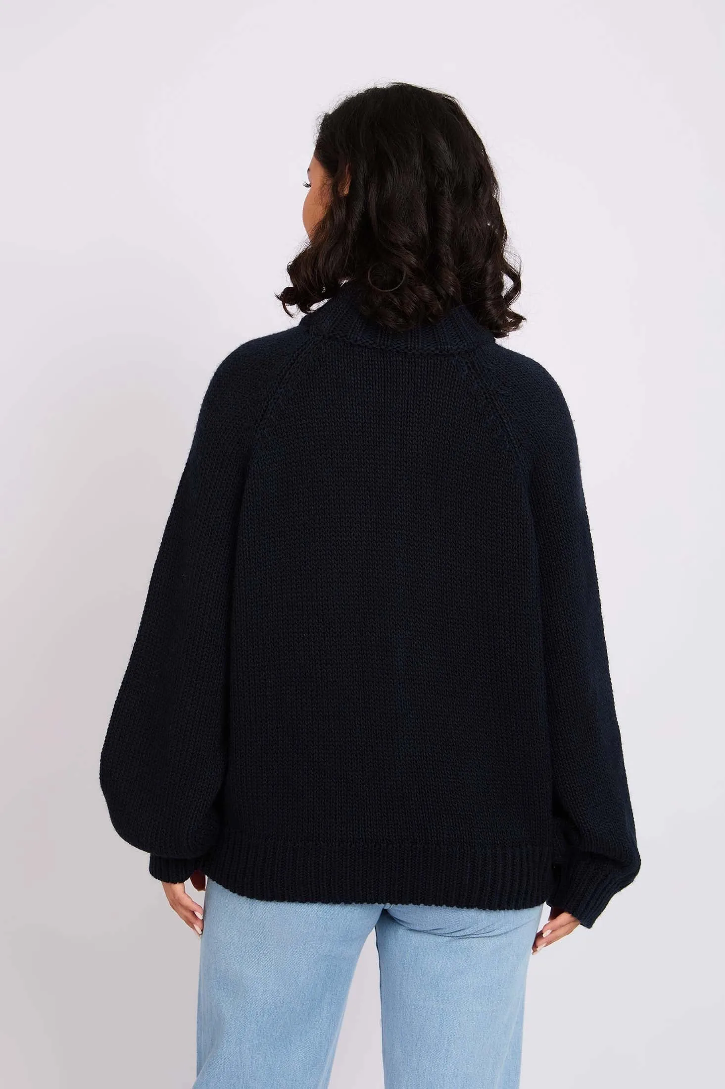 Unisex Sweat Shirt  Loose Fit Printed Hoodie Navy